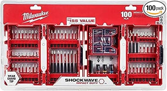 Milwaukee Shockwave Impact Duty Alloy Steel Drill and Screw Driver Bit Set (100-Piece)